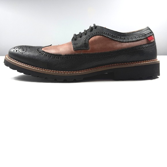 Marc Joseph New York Mens Black Brown Leather Wingtip Lug Sole Oxfords 79018 9
